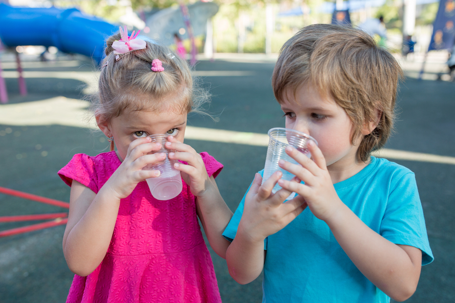 starving drinking water