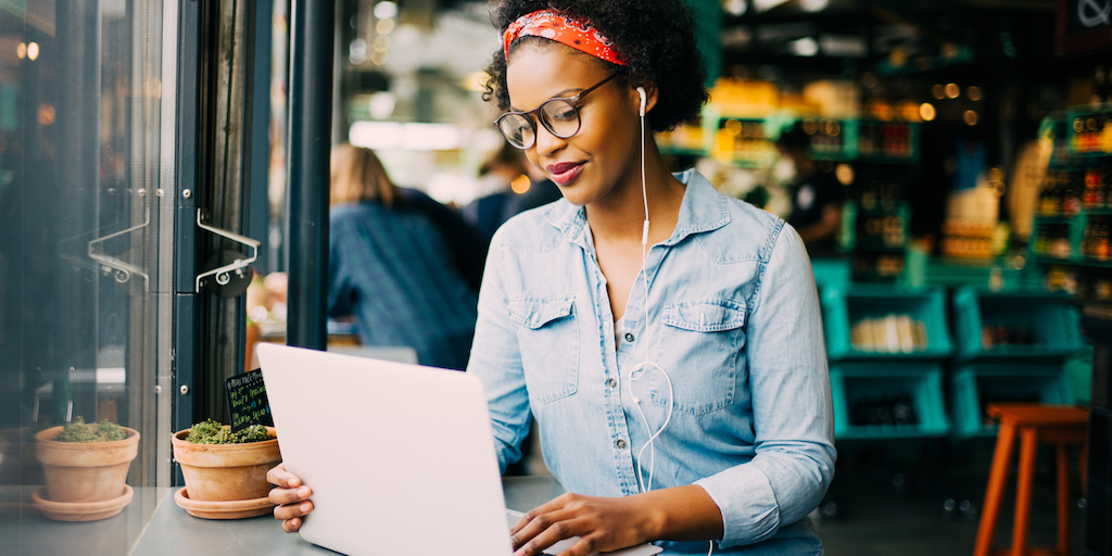 woman at computer