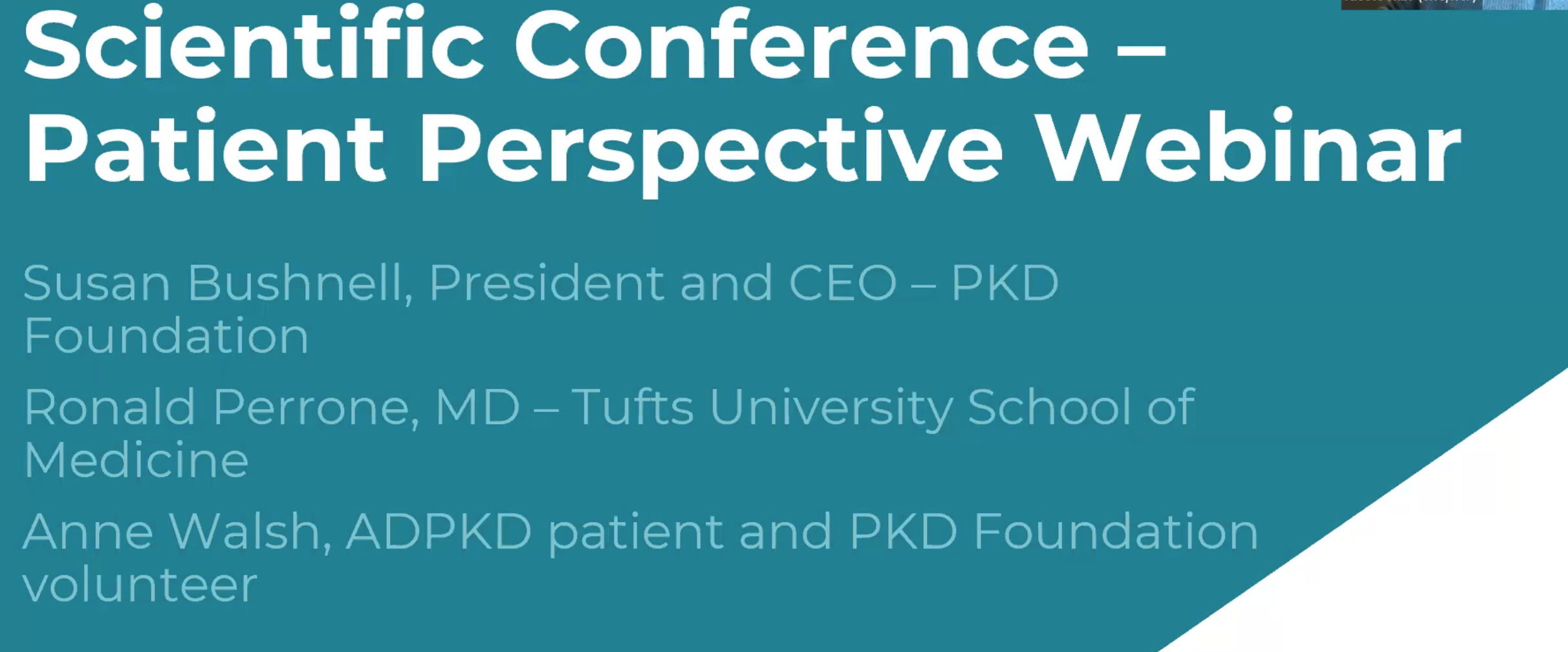 Scientific Conference: Patient Perspective Webinar
