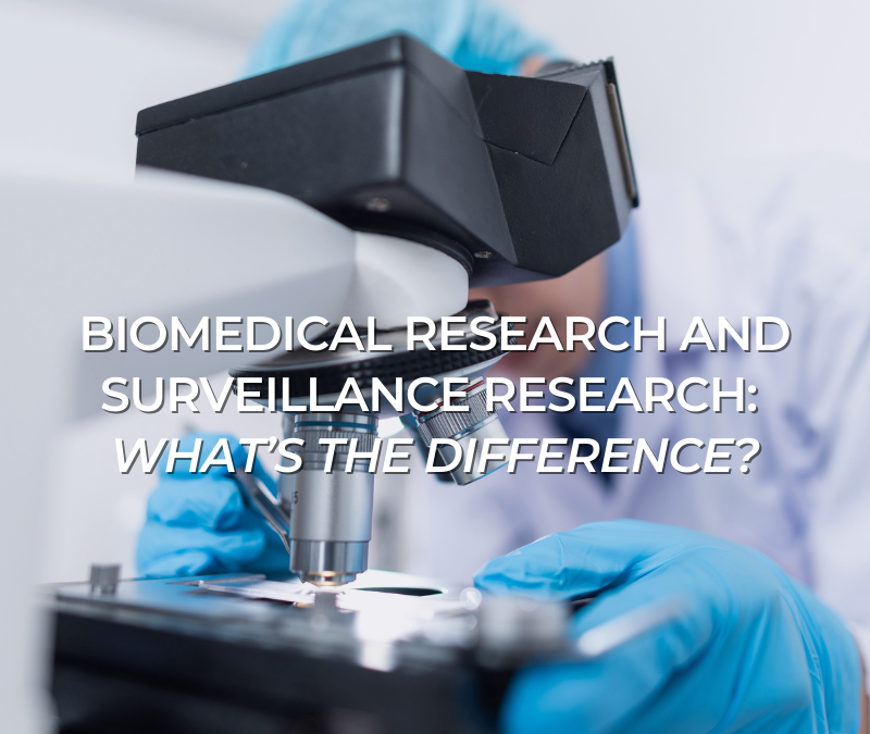 Biomedical Research and Surveillance Research: What’s the Difference?